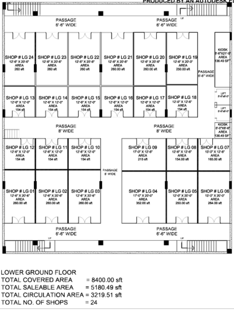 »Layout Plan of Lower Ground Floor