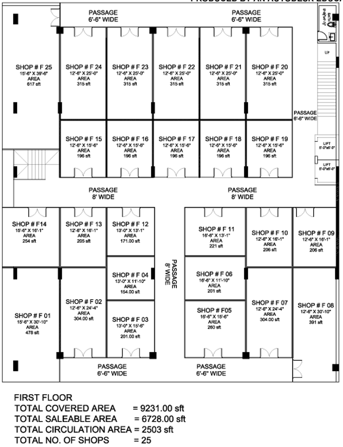 Layout Plan of 1st/Mezzanine Floor