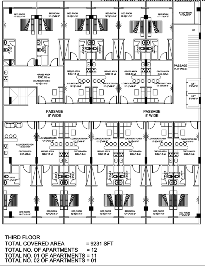 Layout Plan of 3rd Floor