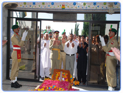 Brigadier Imtiaz Ahmed Wyne, Commandant Punjab Regimental Centre, offering fateha at the Grave of Lance Naik Muhammad Mehfooz Shaheed 
