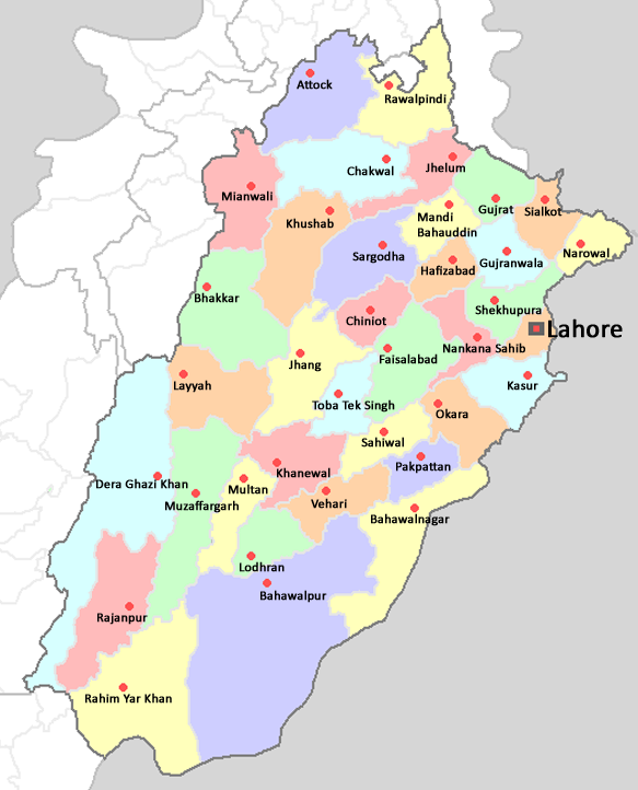 Pakistan City Map